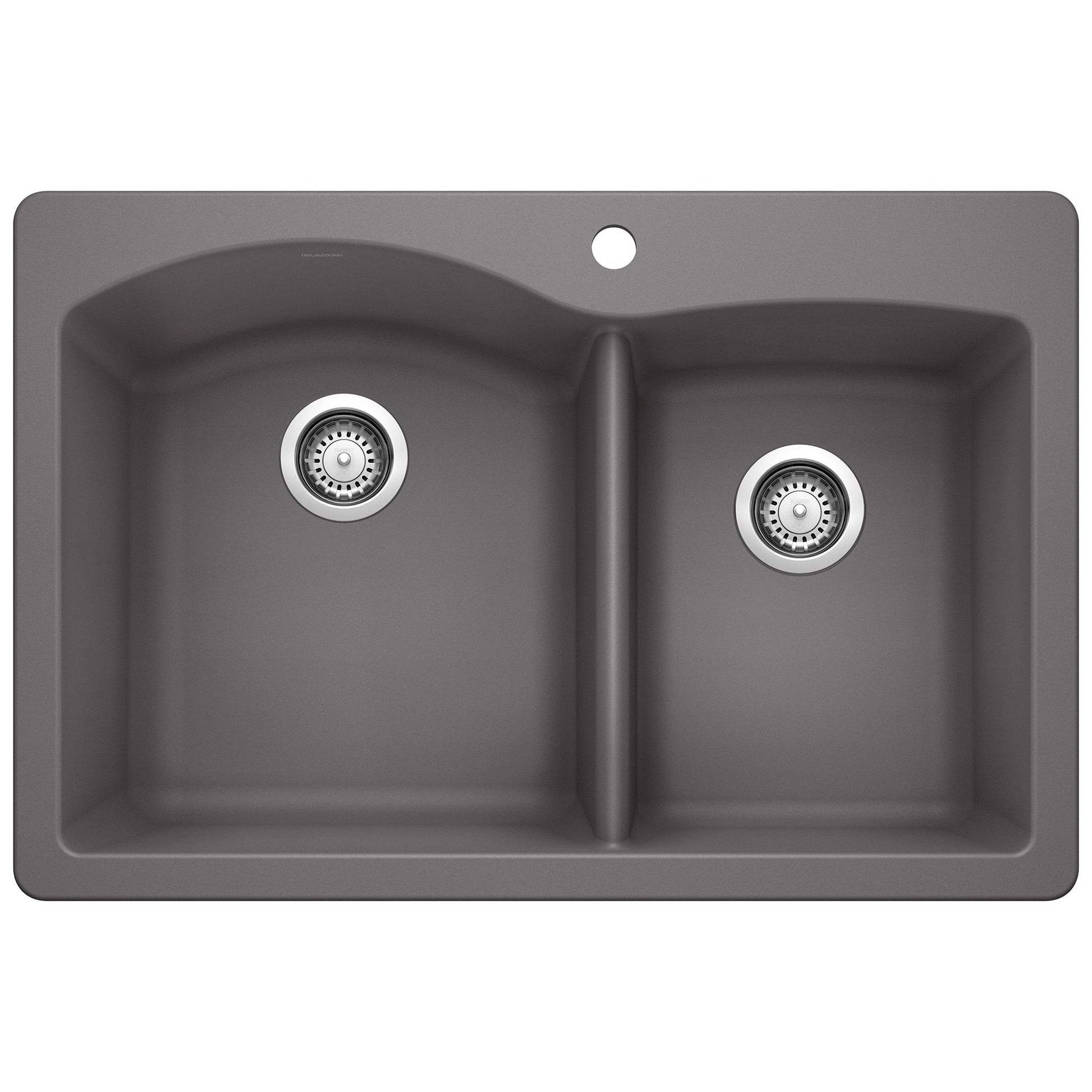 BLANCO 441465 Diamond 1-3/4 Double Bowl Dual Mount Kitchen Sink - Cinder