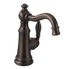 Moen S62101 Weymouth One Handle High Arc Bar Faucet in Oil Rubbed Bronze