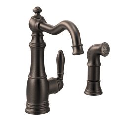 Moen S72101 Weymouth One Handle High Arc Kitchen Faucet in Oil Rubbed Bronze
