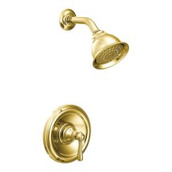 Moen T2112EP Kingsley Collection Posi-Temp Shower Only in Polished Brass