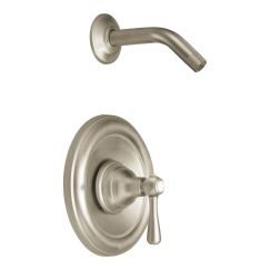Moen T2112NH Kingsley Collection Single Handle Posi-Temp Pressure Balanced Shower Trim Less Shower Head from the in Brushed Nickel