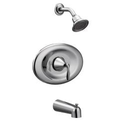 Moen T2137EP Eva Posi-Temp Pressure Balanced Tub and Shower Trim with 1.75 GPM in Chrome