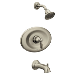 Moen T2157EP Brantford Tub and Shower Trim Package with Single Function Shower Head in Brushed Nickel