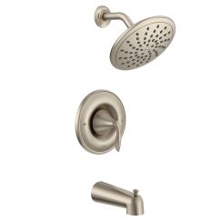 Moen T2233EP Eva Tub and Shower Trim Package with Single Function Shower Head in Brushed Nickel