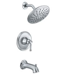 Moen T2283EP Dartmoor Tub and Shower Trim Package with Single Function Shower Head in Chrome