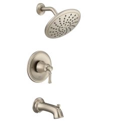 Moen T2283EP Dartmoor Tub and Shower Trim Package with Single Function Shower Head in Brushed Nickel