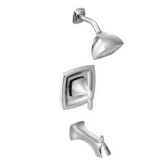 Moen T2693 Voss Posi-Temp Pressure Balanced Tub and Shower Trim with 2.5 GPM Shower Head and Tub Spout in Chrome