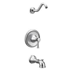 Moen T3313 Belfield Tub and Shower Trim Package with Moentrol Pressure Balancing Valve Technology - Less Shower Head in Chrome
