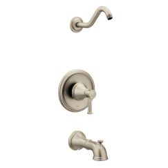 Moen T3313 Belfield Tub and Shower Trim Package with Moentrol Pressure Balancing Valve Technology - Less Shower Head in Brushed Nickel