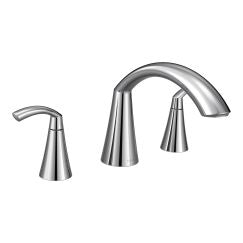 Moen T373 Glyde Two Handle High-Arc Roman Tub Faucet in Chrome