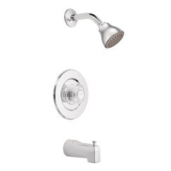 Moen T471EP Chateau Tub and Shower Trim Package with Single Function Shower Head - Less Valve in Chrome