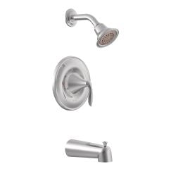 Moen T62133 Eva Posi-Temp Pressure Balanced Tub and Shower Trim with 2.5 GPM Shower Head and Tub Spout in Chrome