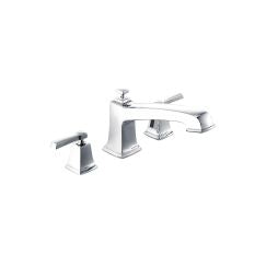 Moen T623 Boardwalk 3 Holes 6" Two Handle Widespread/Deck Mounted Roman Tub Faucet in Chrome