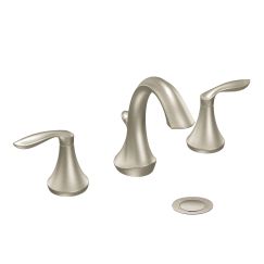Moen T6420 Eva 8" Widespread Two Handle Bathroom Faucet Trim Kit with Valve in Brushed Nickel
