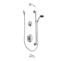 Moen T8343NH Posi-Temp Pressure Balanced Tub and Shower Trim with 2.5 GPM Hand Shower, Slide Bar and Tub Spout in Chrome