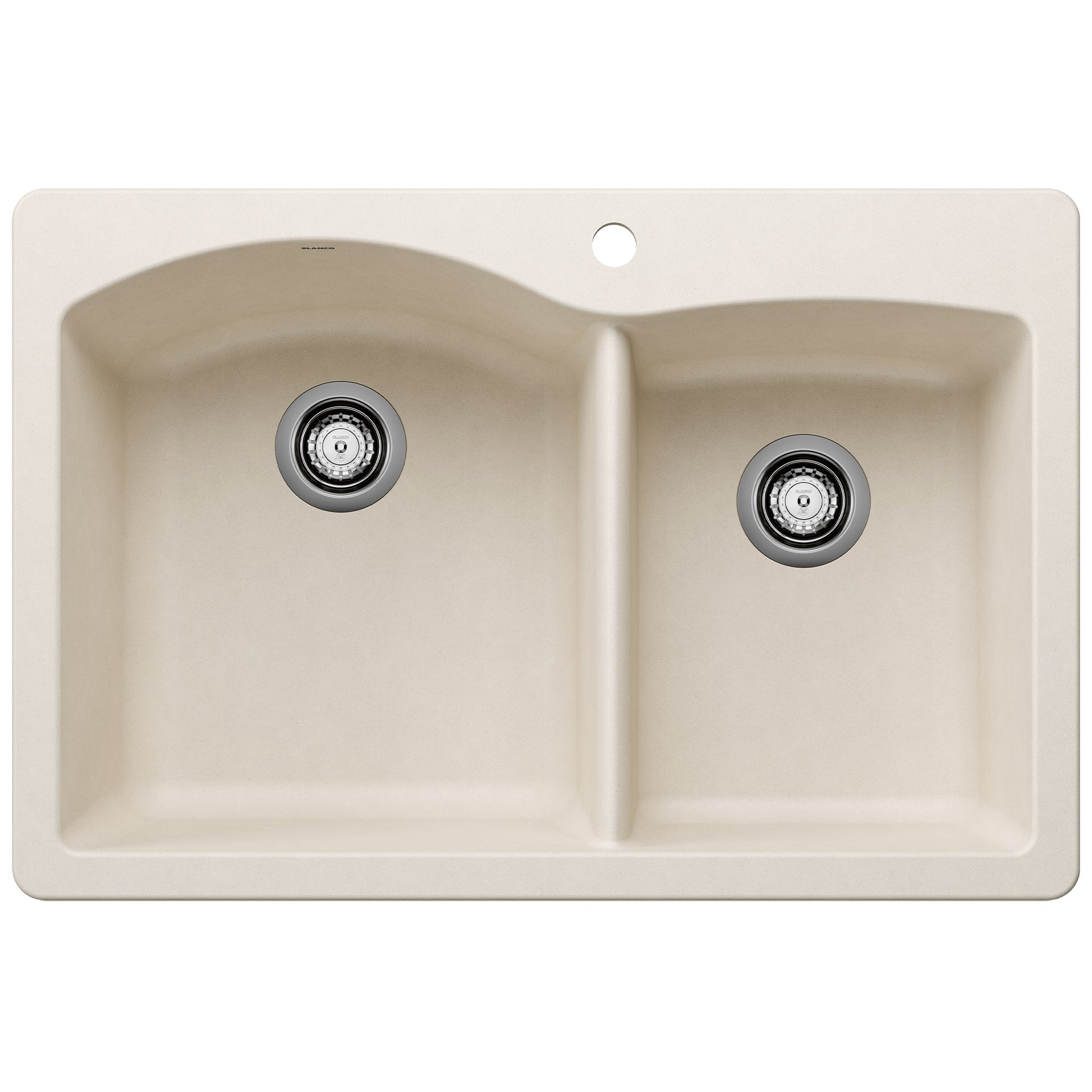 BLANCO 443063 Diamond 1-3/4 Double Bowl Dual Mount Kitchen Sink - Soft White