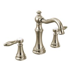 Moen TS42108 Weymouth Two Handle High Arc Bathroom Faucet in Polished Nickel