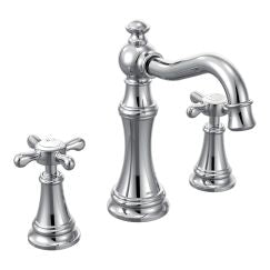 Moen TS42114 Weymouth Two Handle High Arc Bathroom Faucet in Chrome