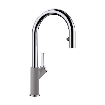 BLANCO 526396 Urbena Pull-Down Kitchen Faucet 1.5 GPM - Chrome/Metallic Gray