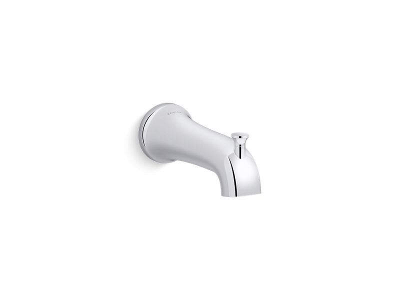 KOHLER 28563-CP Tempered Wall-Mount Diverter Bath Spout in Polished Chrome
