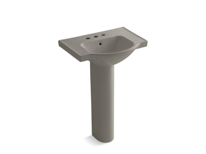 KOHLER 5266-4 Veer 24" pedestal bathroom sink with 4" centerset faucet holes