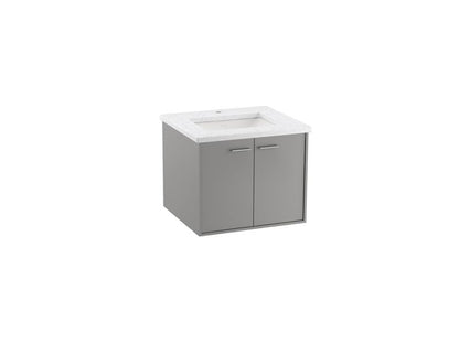 KOHLER K-CM99539-BD1 Jute 24" wall-hung bathroom vanity cabinet with sink and quartz top