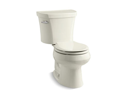 KOHLER 3947-T-96 Wellworth Two-Piece Round-Front 1.28 Gpf Toilet With Tank Cover Locks And 14" Rough-In in Biscuit