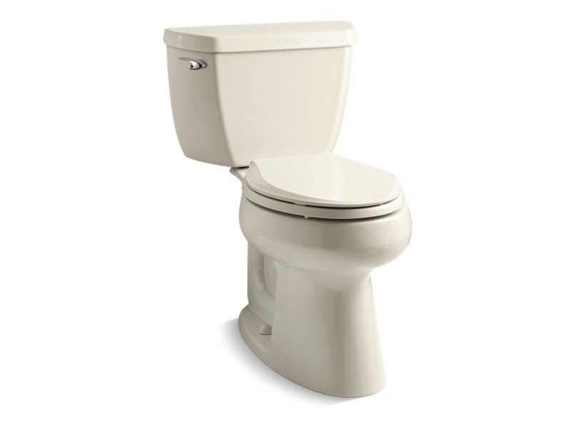 KOHLER 5299-47 Highline Classic Comfort Height Two-Piece Elongated 1.0 Gpf Chair Height Toilet in Almond