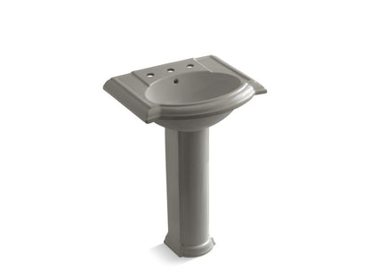 KOHLER 2286-8 Devonshire 24" pedestal bathroom sink with 8" widespread faucet holes