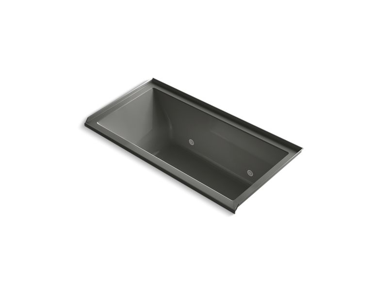 KOHLER K-1167-GVCRW-58 Underscore Rectangle 60" x 30" alcove VibrAcoustic + BubbleMassage(TM) Air Bath with Bask(TM) heated surface, chromatherapy and right hand drain