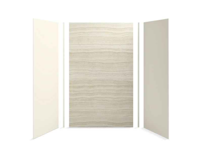 KOHLER 97616-896 Choreograph 60" X 36" X 96" Shower Wall Kit in Veincut Biscuit with Biscuit accents