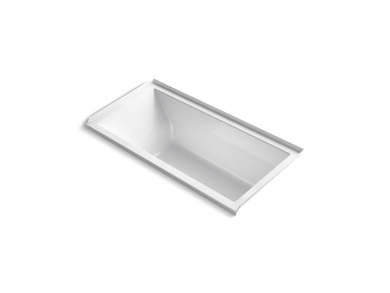 KOHLER K-1167-GRW-0 Underscore Rectangle 60" x 30" alcove BubbleMassage(TM) Air Bath with Bask heated surface and right-hand drain