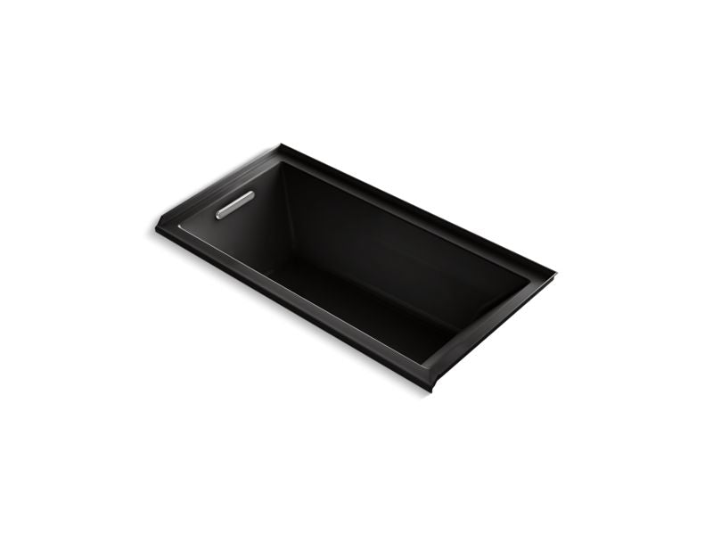 KOHLER K-1167-VBLW Underscore 60" x 30" alcove VibrAcoustic bath with Bask heated surface, integral flange, and left-hand drain