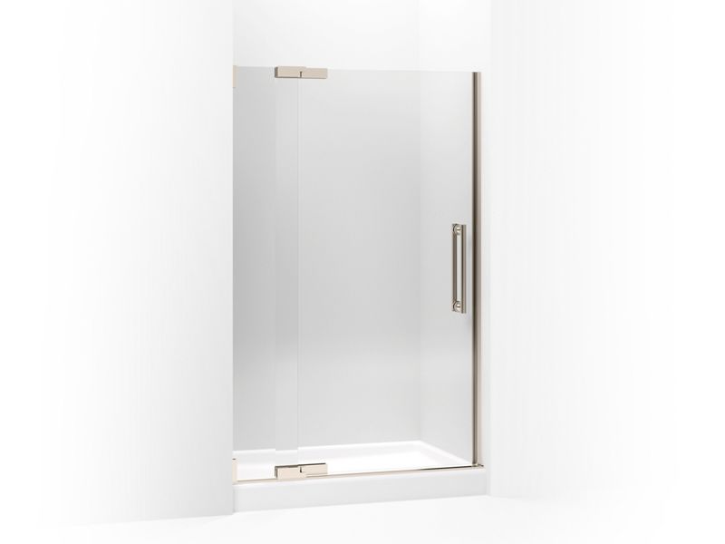 KOHLER 705716-L-ABV Purist Pivot Shower Door, 72-1/4" H X 45-1/4 - 47-3/4" W, With 1/2" Thick Crystal Clear Glass in Anodized Brushed Bronze