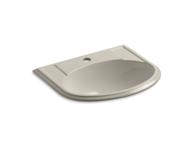 KOHLER K-2279-1-G9 Devonshire Drop-in bathroom sink with single faucet hole