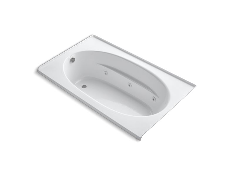 KOHLER K-1114-L-0 Windward 72" x 42" alcove whirlpool with integral flange and left-hand drain