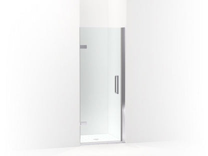 KOHLER 27582-10L-SHP Composed 29-5/8"?Çô30-3/8" W X 71-1/2" H Frameless Pivot Shower Door With 3/8" Crystal Clear Glass And Back-To-Back Vertical Door Pulls in Bright Polished Silver