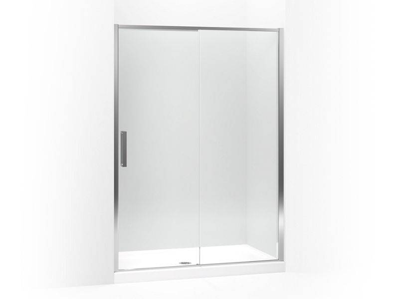 KOHLER 706109-L-SHP Torsion Sliding Shower Door, 76-7/8"H X 60"W, Right-Hand Door in Bright Polished Silver