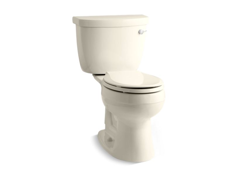 KOHLER K-3887-RA Cimarron ComForteeight Two-piece round-front 1.28 gpf chair height toilet with right-hand trip lever