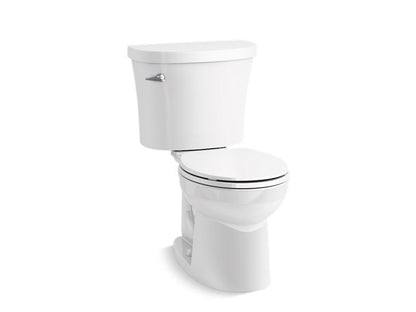 KOHLER 25097-0 Kingston Two-Piece Round-Front 1.28 Gpf Toilet in White