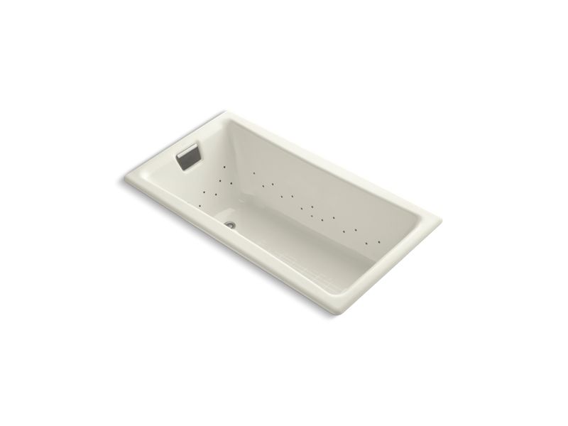 KOHLER K-852-GBN-96 Tea-for-Two 60" x 32" drop-in BubbleMassage air bath with Vibrant Brushed Nickel airjet finish