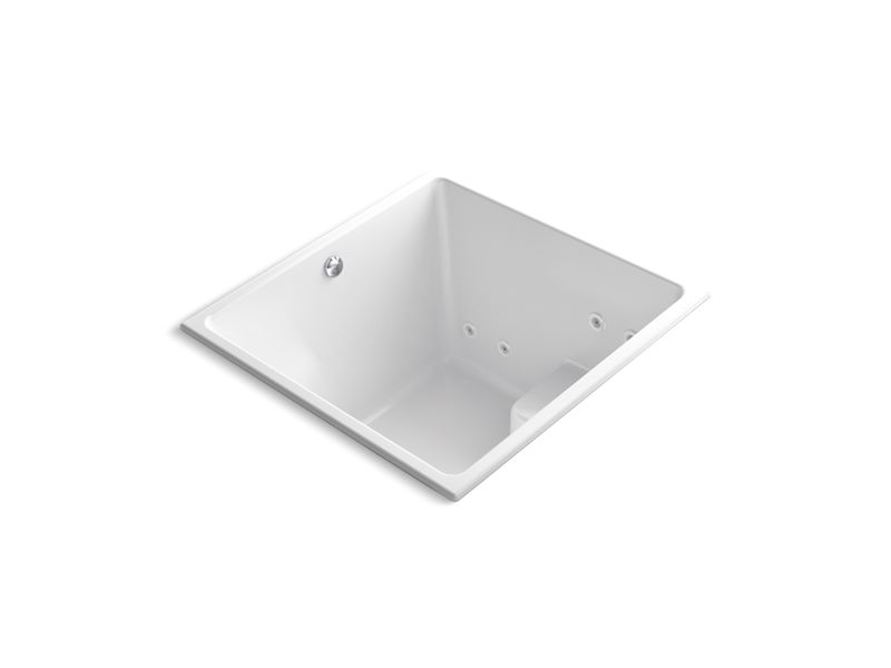 KOHLER K-1969-XH2G-0 Underscore Cube 48" x 48" cube drop-in BubbleMassage(TM) Air Bath