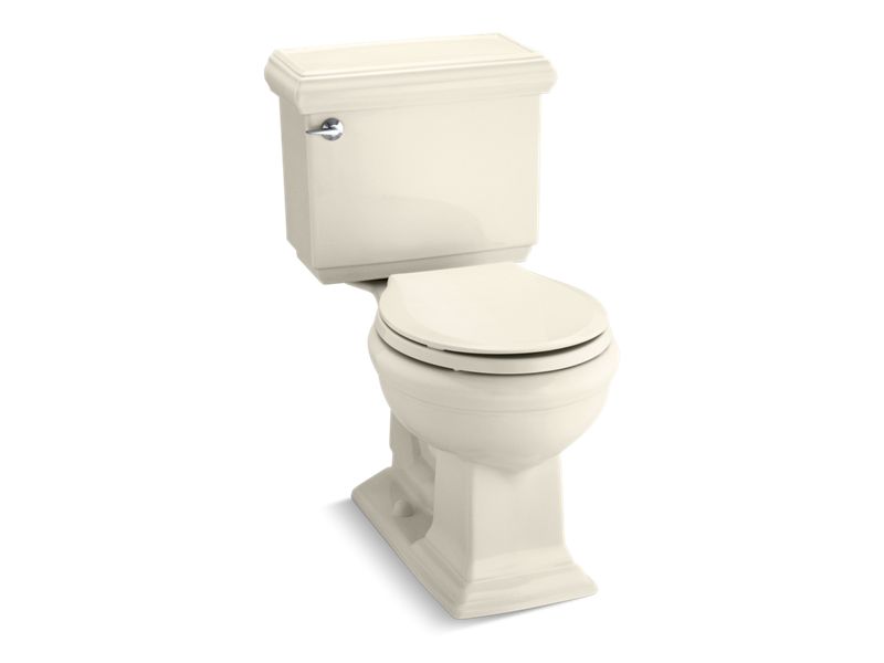 KOHLER 3986-47 Memoirs Classic Comfort Height Two-Piece Round-Front 1.28 Gpf Chair Height Toilet in Almond