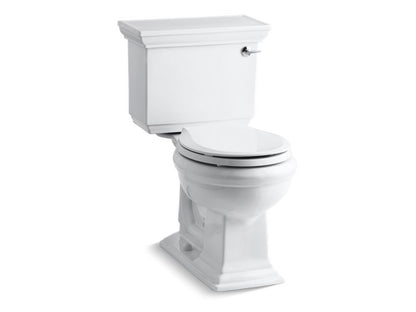 KOHLER 3933-RA-0 Memoirs Stately Comfort Height Two-Piece Round-Front 1.28 Gpf Chair Height Toilet With Right-Hand Trip Lever in White