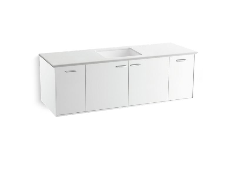 KOHLER K-99546-1WA Jute 60" wall-hung bathroom vanity cabinet with 2 doors and 2 drawers