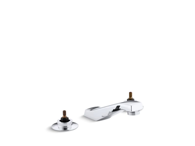 KOHLER 7443-KN-CP Triton 0.5 Gpm Widespread Commercial Bathroom Sink Base Faucet, Requires Handles, Drain Not Included in Polished Chrome