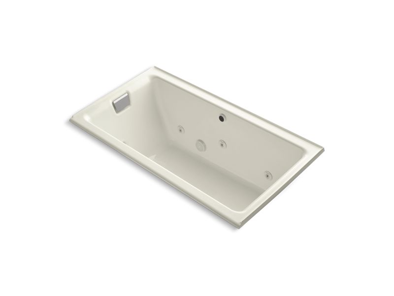 KOHLER 856-JLH-96 Tea-For-Two 66" X 36" Alcove Whirlpool With Left Drain in Biscuit
