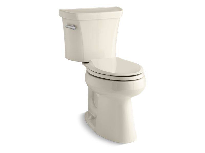KOHLER 3889-U-47 Highline Comfort Height Two-Piece Elongated 1.28 Gpf Chair Height Toilet With Insulated Tank And 10" Rough-In in Almond