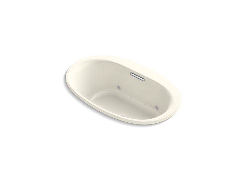 KOHLER K-5714-GVBCW-96 Underscore Oval 60" x 36" drop-in VibrAcoustic + BubbleMassage(TM) Air Bath with Bask heated surface and chromatherapy