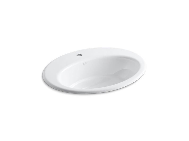 KOHLER K-2907-1-0 Thoreau Drop-in bathroom sink with single faucet hole